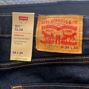 Levi Strauss & co 511 w33 l 34 new with tags